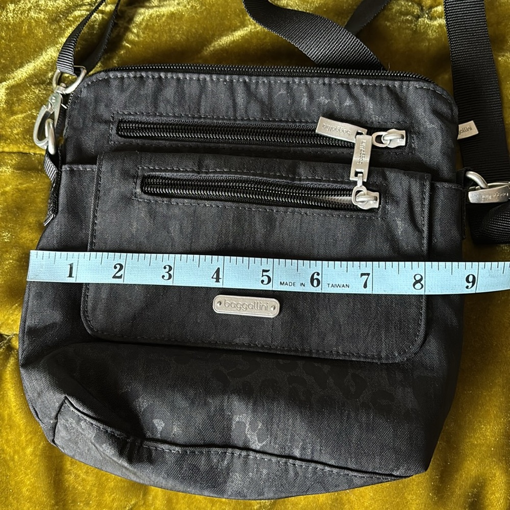 Baggallini black chettah print crossbody purse bag vlv pinup rockabilly punk - Picture 8 of 12